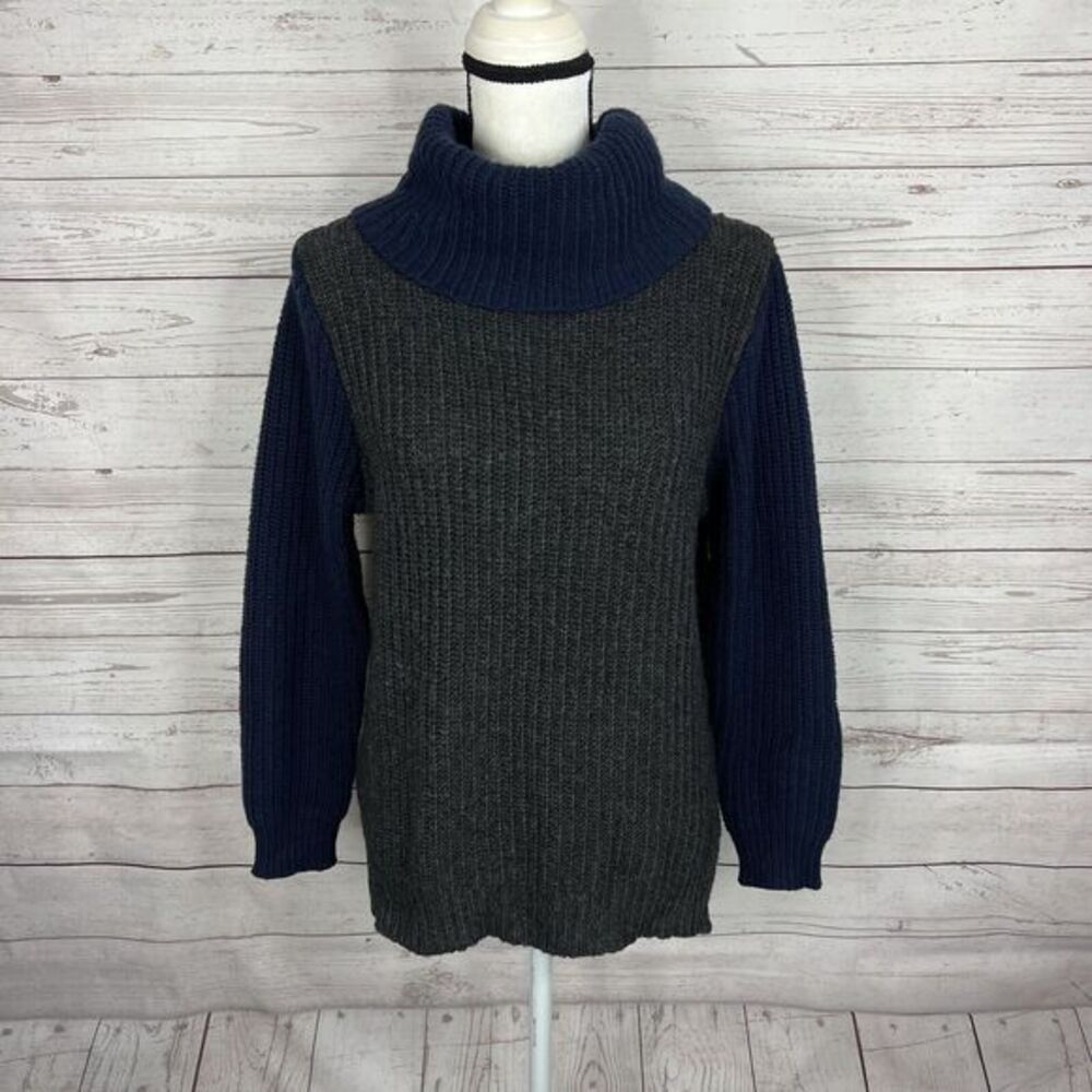 41 Hawthorn Cowl Neck Benton Sweater Size Small Gray Blue Chunky Knit